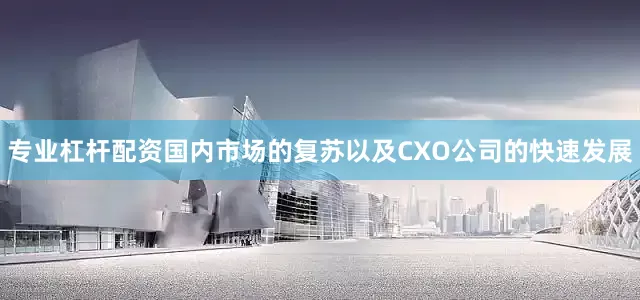 专业杠杆配资国内市场的复苏以及CXO公司的快速发展
